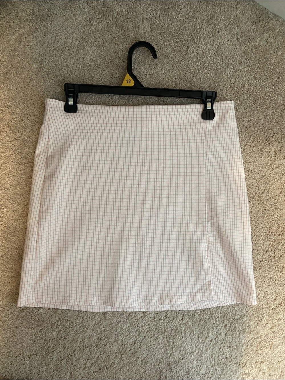 Altar'd State Pink Windowpane Mini Skirt